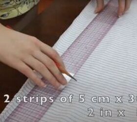 how to make a cute diy jumpsuit from scratch, Measuring the DIY jumpsuit straps
