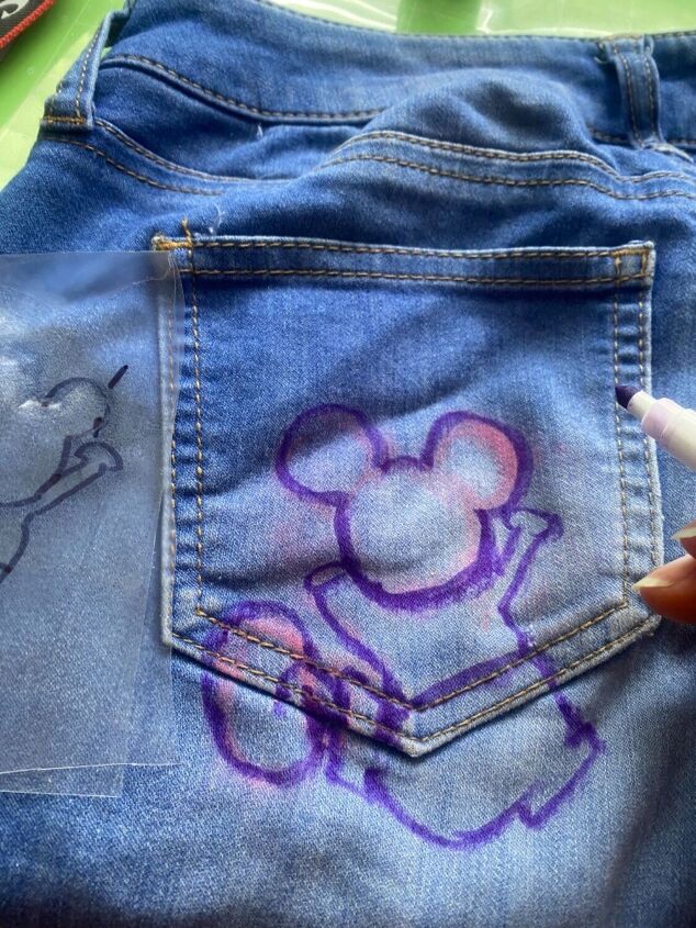 how to paint on your jeans mickey edition