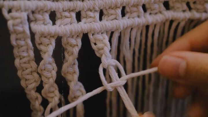 use this relaxing diy macrame purse tutorial to make a unique bag, Making macrame spiral knots