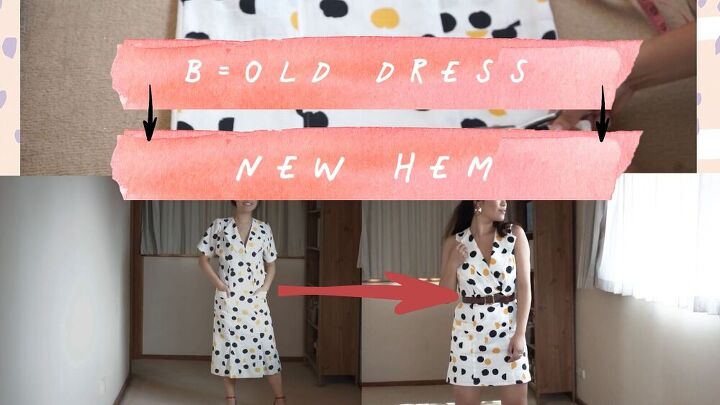 thrift flip ideas old dress transformed into a new dress cute top, DIY dress ideas