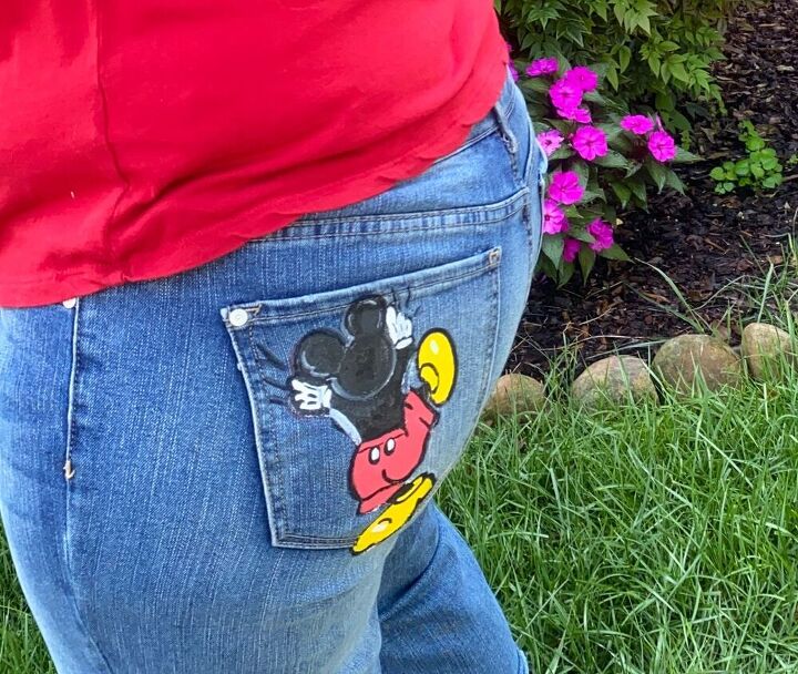 how to paint on your jeans mickey edition