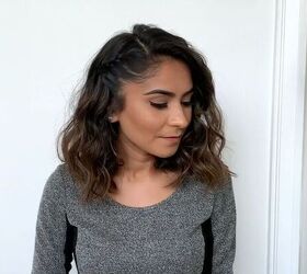 5 cute curly long bob hairstyles that are super easy to do, Curly long bob hairstyle with French braid