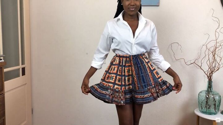 this tiered gathered skirt tutorial only requires 2 measurements, Tiered gathered skirt