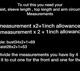 how to sew a shirred top simple step by step tutorial, Measurements needed for the shirred top