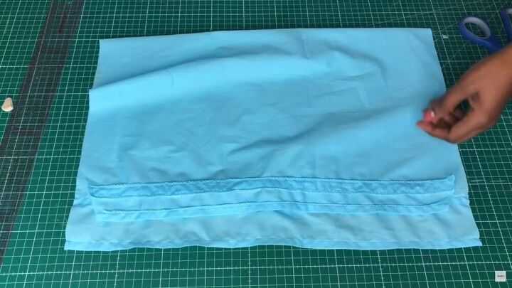 how to sew a shirred top simple step by step tutorial, Tunnels for the elastic sleeve elastic