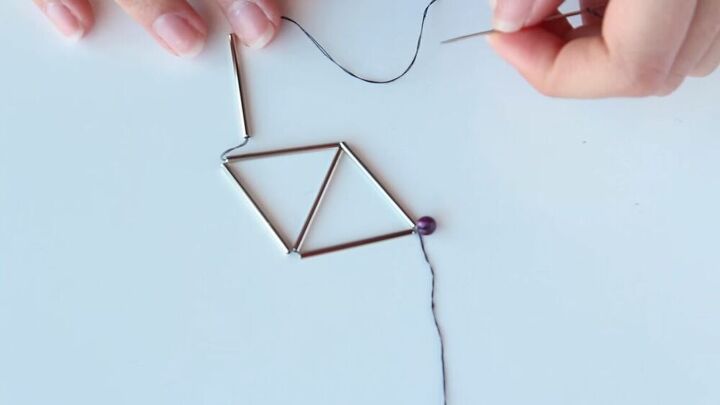 this diy geometric necklace is cool simple so easy to make