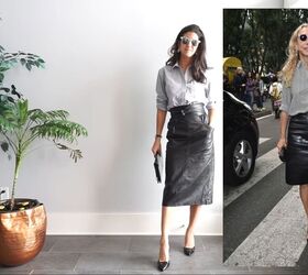 9 chic fashion tips to help you emulate italian women s style, Leather pencil skirt and blouse
