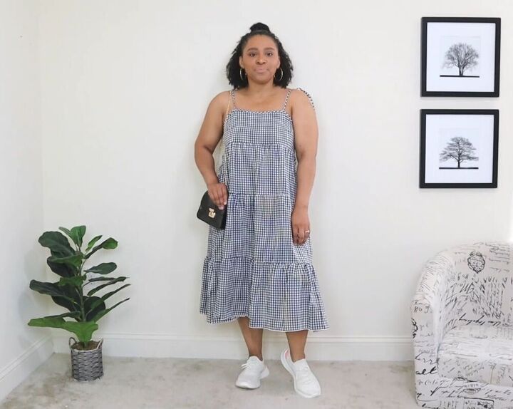 5 classic summer outfits for when you have nothing to wear, Gingham dress with sneakers