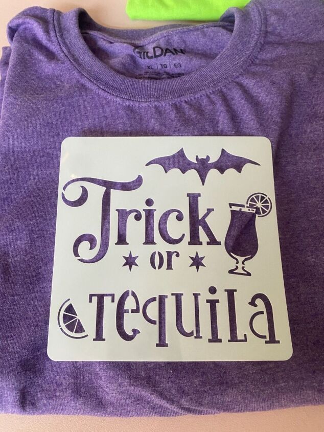 how to bleach stencil a halloween t shirt