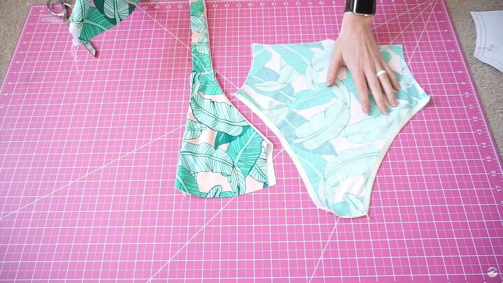 ready for the beach try making this deep v neck diy bathing suit, How to make a DIY swimsuit