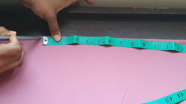the easiest diy top ever no sew multi way top takes 5mins to make, Measuring the neckline for the multi way top