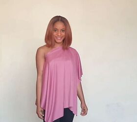 the easiest diy top ever no sew multi way top takes 5mins to make, DIY one shoulder top