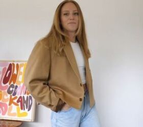 3 easy tutorials on upcycling clothes how to make diy keepsakes, Upcycled jacket made from a men s blazer