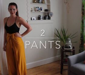 1 garment 5 different ways diy multiway dress pants skirt romper, DIY wrap pants