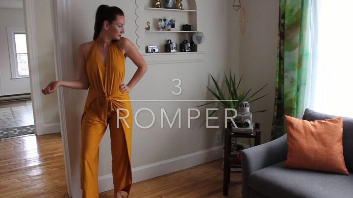 1 garment 5 different ways diy multiway dress pants skirt romper, DIY romper