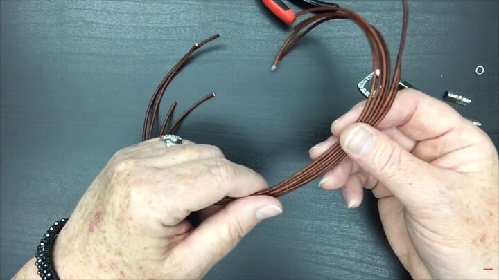 learn how to create knotted jewelry with this celtic bracelet tutorial, Six leather cords