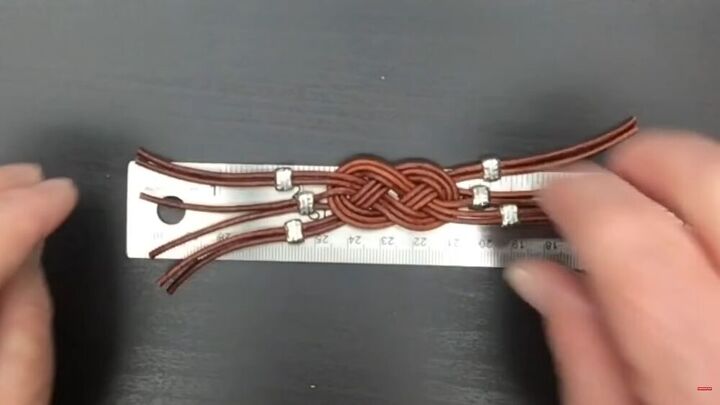 learn how to create knotted jewelry with this celtic bracelet tutorial, Measuring the Celtic knot bracelet