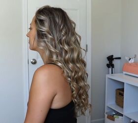 how to create perfect overnight heatless curls with the wrap method, Overnight heatless curls from the side