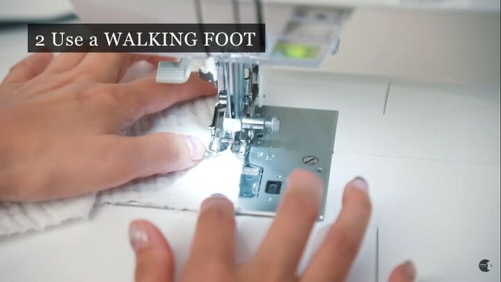 everything you need to know about sewing double gauze fabric, Using a walking foot on a sewing machine