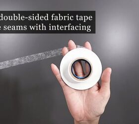 everything you need to know about sewing double gauze fabric, Using double sided fabric tape