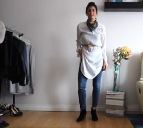 how to style a shirt dress 24 different ways, Wearing a shirt dress back to front