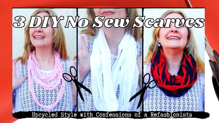 3 cool ways to make a scarf necklace out of old t shirts