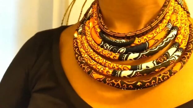 How to Make an African Fabric Rope Necklace - Quick & Simple Tutorial ...