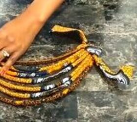how to make an african fabric rope necklace quick simple tutorial, Making an African fabric rope necklace