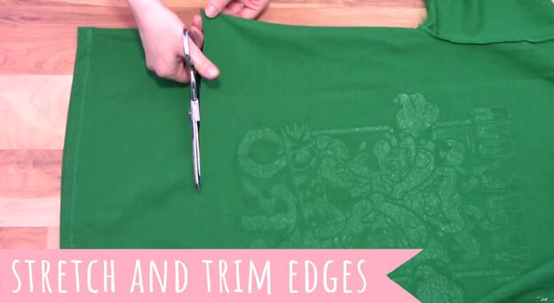 3 no sew diy t shirt cutting ideas that will give your tees new life, Trimming the length of the t shirt