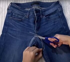 EASIEST WAY TO TRANSFORM LOW WAIST JEANS TO HIGH WAIST JEANS, NO SEWING  MACHINE