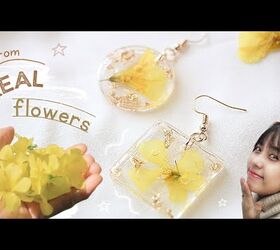 How to Preserve Real Flowers in Resin Earrings - Unique DIY Jewelry