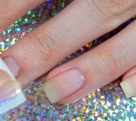 how to do french ombre nails easy diy tutorial, Dabbing the nail polish onto nails