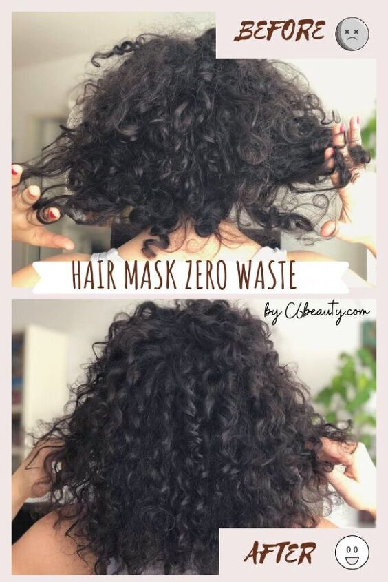 zero waste hair mask with egg and banana