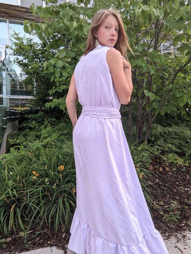 how to shorten a dress with a ruffle Shortening Dress with Asymmetrical Ruffles in Back : r/sewhelp