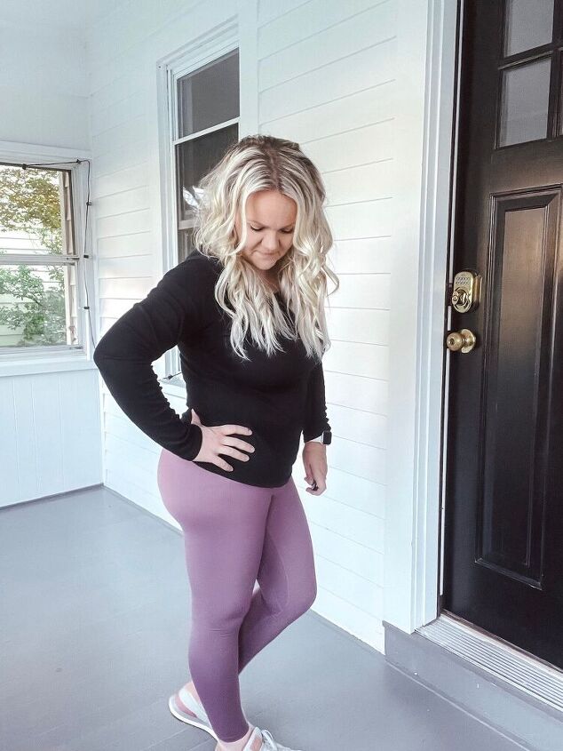 sharing the most buttery soft leggings that are affordable and cozy, Soft purple leggings