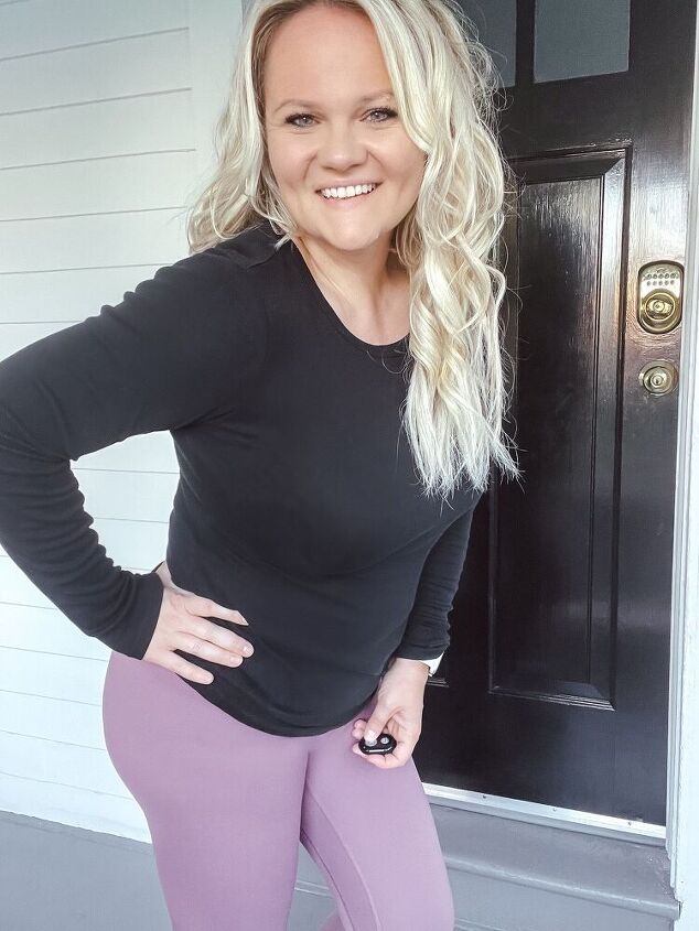 sharing the most buttery soft leggings that are affordable and cozy, Purple soft leggings