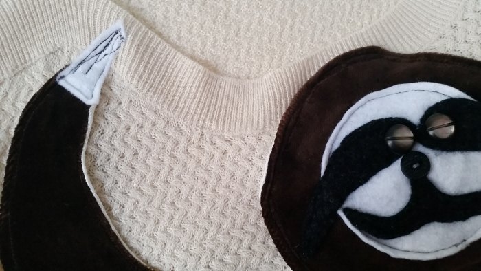 diy sloth sweater refashion tutorial