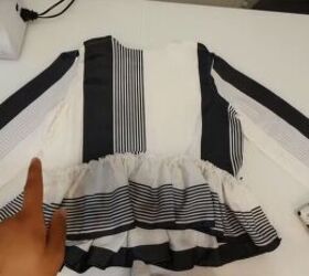 how to make an elegant peplum blouse from scratch, DIY peplum shirt