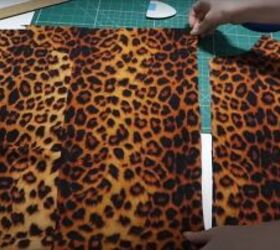 how to make a spaghetti strap tank top easy sewing tutorial, Cutting out the fabric pieces