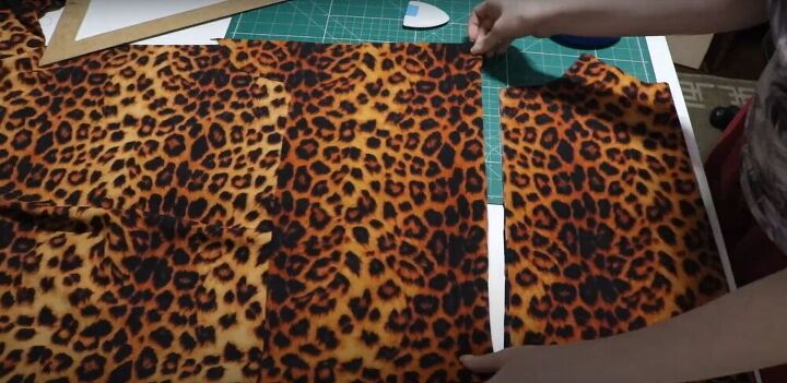 how to make a spaghetti strap tank top easy sewing tutorial, Cutting out the fabric pieces