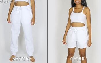 DIY Sweat Shorts & Crop Top Matching Set From Old Sweatpants