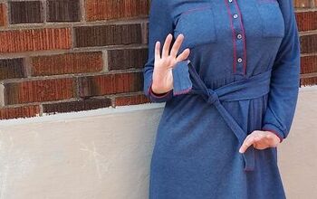No Waste Vintage Dress Refashion + DIY Fabric Belt Tute
