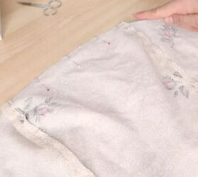 how to sew a romantic tiered dress out of an old bedsheet, Pinning the bodice ready to sew