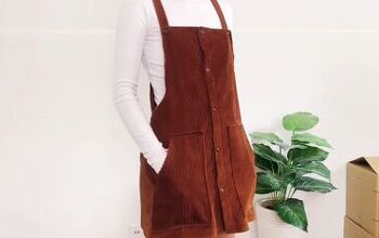 How to Sew an Overall Dress Out of an Old Corduroy Shirt