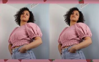 How to Make a Pretty Strawberry Blouse: DIY Bow-Back Top Tutorial