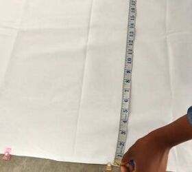 7 simple steps to make this cute diy ruched top, Measuring and cutting the fabric