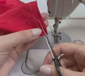 how to make a sexy slip dress step by step sew along tutorial, Trimming the seam allowance