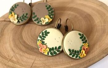 Simple Polymer Clay Applique & Embroidery Tutorial For Dainty Earrings