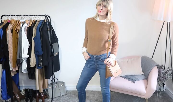 how to play around have fun styling your capsule wardrobe, Wearing a sweater over a white shirt