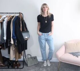 how to play around have fun styling your capsule wardrobe, Boyfriend jeans and a black t shirt